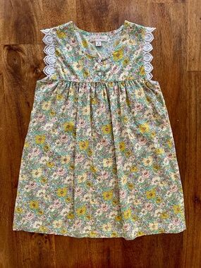 La Petite Collection Liberty Print Lace Dress